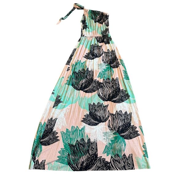 Rachel Pally One Shoulder Maxi Dress Bold Print Jersey Stretch Size Small Womens - Picture 6 of 11